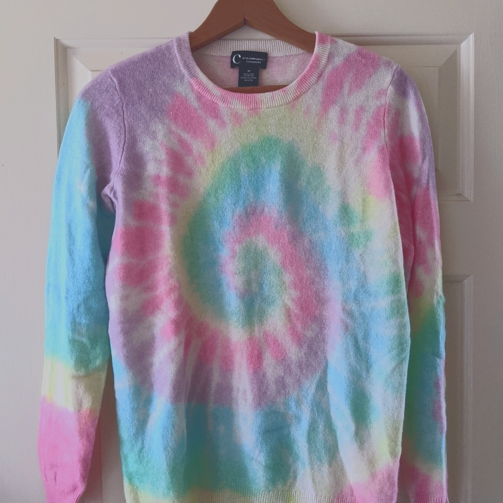 Bloomingdale's cashmere tie-dye sweater